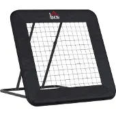 MEIYOU RebounderfürFußball,128x118cmPrellwandmitSchutzkanteHeringen,verstellbarin5Stufen,tragbaresRebound,FußballtorfürJugendliche,RückprallwandfürFußballTraining,Schwarz