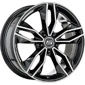 MSW Alufelge 71 7.5X17 5X100 Et 35 Gloss Dark Grey Full Polished
