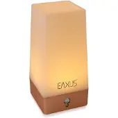 Eaxus Nachtlampe / Nachttischleuchte für Schlafzimmer, Kinderzimmer und Flur. Mit PIR-Bewegungssensor, batteriebetrieben, warmweiß