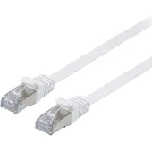 Equip Cat.6A U/FTP Flat Patchkabel, 10m, Weiß, 10 m, Cat6a, U/FTP (STP), RJ-45, RJ-45, Weiß
