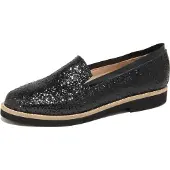 Santa Clara 8976N mocassino donna glitter nero Schuhe Frau