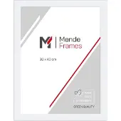 MendeFrames H980 Holzrahmen weiß gemasert Museumsglas 59,4x84,1 cm