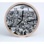 Tulup Holzuhr 30fi cm wanduhr - Stadt