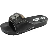 Scholl - "HFD Pescura" Clogs für Damen, Leder PP12372 (40 EU) (Schwarz)