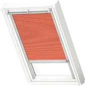 Velux Dachfenster Wabenplissee sanddorn mit grauem Alu-Rahmen solarbetriebenPK10 1167K