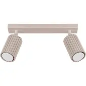Licht-Erlebnisse Spot Lampe Aluminium GU10 IP20 verstellbar Taupe 2-flammig länglich Modern
