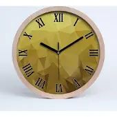 Tulup Holzuhr 20fi cm wanduhr - schwarze Spitzen - Abstraktion Hintergrund
