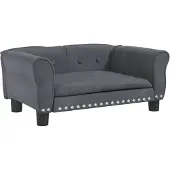 vidaXL Hundebett Dunkelgrau 70x45x30 cm Samt
