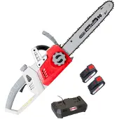 Ikra Akku Kettensäge ICC 2/2035 | 20V | 35 cm OREGON Schwert | Antivibrationskette | werkzeuglose Kettenspannung | inkl. 2 Akkus & Doppel-Schnelllader