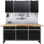 Ondis24 Werkstatt-Set 160 cm, mit LED