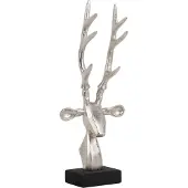 Present Time - Ornament Reindeer Head - Silber - 14.5x6.5x34cm