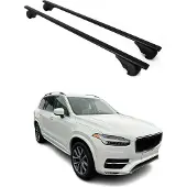 Omtec Dachträger Grundtäger für Volvo XC90 2015-2019 75kg Metall Schwarz 2 tlg