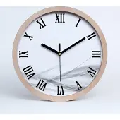 Tulup Holzuhr 20fi cm wanduhr - schwarze Spitzen - abstrakcjaale