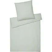 Elegante Halbleinen-Bettwäsche-Garnitur Breeze Farbe Pistazie Größe 155x200+40x80cm