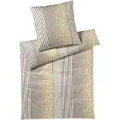 JOOP! Mako-Satin-Bettwäsche-Garnitur Leo Farbe Vanilla Größe 155x220+80x80