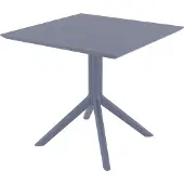 Mendler Tisch HLO-CP20 80 cm dunkelgrau