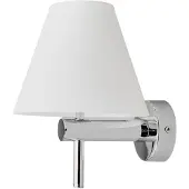 LINDBY Wandleuchte Violetta, weiß, chrom