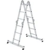 MUNK Günzburger Steigtechnik Günzburger Mehrzweckleiter Aluminium 4x3 Sprossen geklappt H350xB990xT250mm - 31312