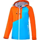 Black Crevice - Damen 3 Lagen Hardshell Jacke I Regenjacke | Türkis/Orange | Größe: 46