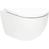 Siko SAT Fusion Wand-WC spülrandlosTornado Flush Whirlflush Softclose wassersparend leise 36 x 31,5 x 49 cm, weiß