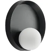 LUCANDE Andelina Wandleuchte, rund, schwarz