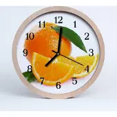 Tulup Holzuhr 20fi cm wanduhr - Orangen Obst