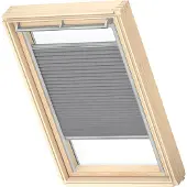 Velux Original Dachfenster Plissee für PK06, Grau, mit grauer Führungsschiene