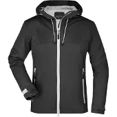 James & nicholson Ladies' Outdoor Jacket black/silver, Gr. XL