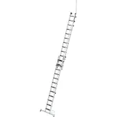 Proregal Stufen-Seilzugleiter 2-teilig mit Handlauf und Ausstiegsholm 2x12 Stufen