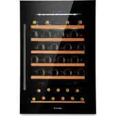 Klarstein Vinsider 52 Built-In Uno Einbau-Weinkühlschrank 52 Fl 137Ltr Edelstahl Schwarz