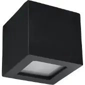Sollux Wandleuchte Keramik LEO schwarz 1xE27 15W Keramik/Glas 14x14x14cm