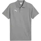 Puma Teamevostripe Polo medium gray heather-silver-white (33) XL