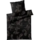 JOOP! Mako-Satin-Bettwäsche-Garnitur Paisley Farbe black Größe 200x220+2x80x80