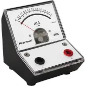 Peaktech P 205-03 Analog-Amperemeter 0–1 mA DC Messgerät zur Strommessung mit Skalenanzeige