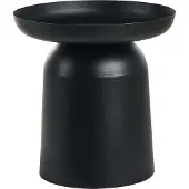 Beliani Beistelltisch Schwarz Metall Rund Moderner Stil Geometrische Form Designer Tisch Wohnzimmer