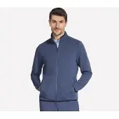 SKECHERS Ottoman Kapuzenlose Hoodie-Jacke - Blau Größe M