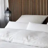 Elegante Jacquard Bettwäsche Paisley 135x200 cm + 40x80 cm weiss