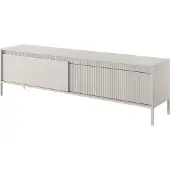 Bettso RTV-Schrank TV-Tisch geriffelte Fronten SENSO 187 x 53 cm Beige
