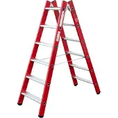 Iller-Leiter Iller Kunststoff GFK Stehleiter mit Aluminium Stufen 2x4 Stufen