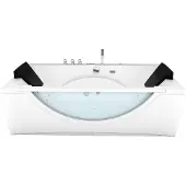 AcquaVapore Whirlpool Pool Badewanne Wanne W81R-TH-B 180x90cm mit Radio und Farblicht