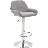 CLP Barhocker Braga Stoff chrom grau