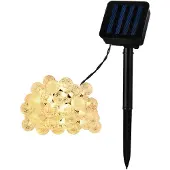 LEDKIA LED-Girlande Solar Aussen 30 Kugeln 5m 3000K Warmweiß