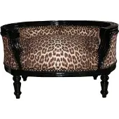 Demotex GmbH Barock Hunde & Katzen Sofa Leopard / Schwarz Hundebett & Katzenbett