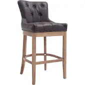 CLP Barhocker Lakewood Echtleder, Antik-hell gepolstert antik-hell braun