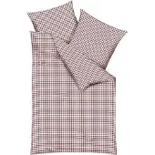 Kaeppel Bettwäsche Vichy" rot 1x 155x220 cm + 1x 80x80 cm"