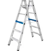 Iller-Leiter Iller Stufenstehleiter Alu Ergo Plus mit 2x6 Stufen 3,06m AH