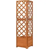 vidaXL "im Sonderangebot" Eck-Spalier mit Pflanzkasten 40x40x150cm Massivholz Tanne - DEMöbel8864959