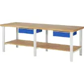RAU Werkbank höhenverstellbar 7001A7, B2500xT900xH790-1140mm, 1x Schublade-TA