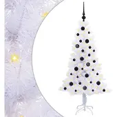 Syfax Künstlicher Weihnachtsbaum Weiß 150 cm PVC und Stahl