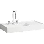 Laufen Waschtisch KARTELL 900x460mm Abl. re o ÜL 2 HL-Ausf. weiß